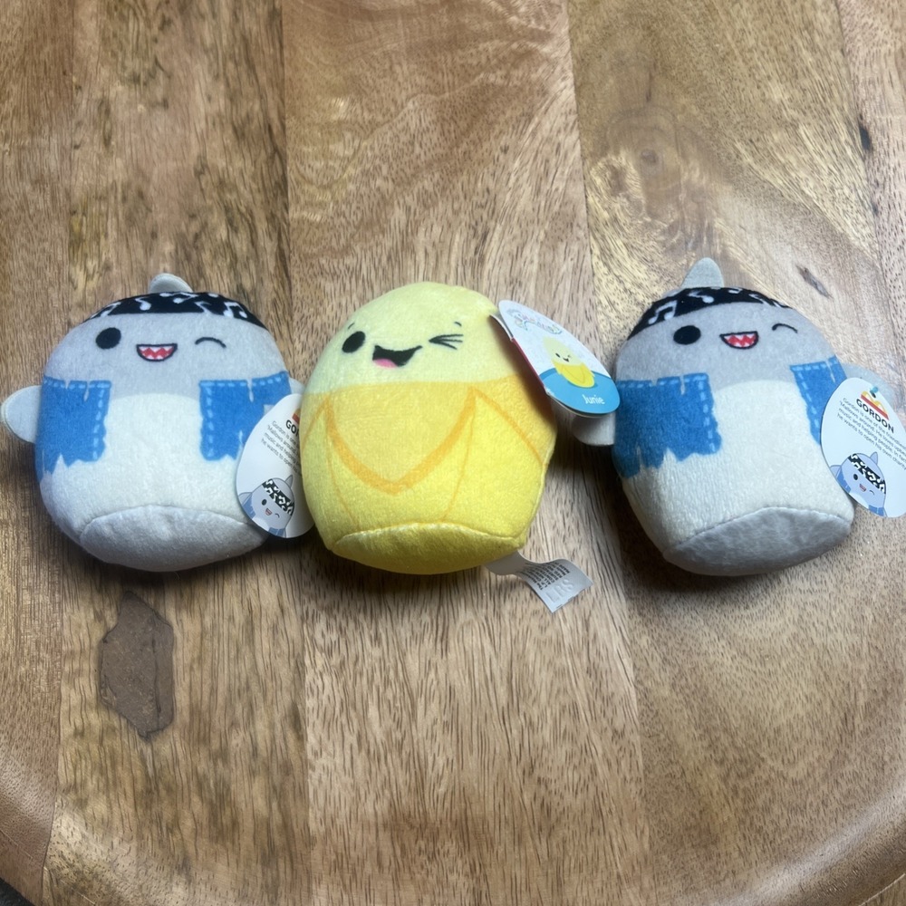 McDonald's Mini Squishmallows 3-Pack Gordon‎ (2) Junie 3" Plush NWT
